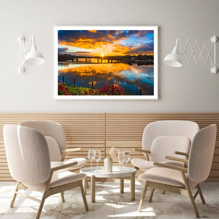 Sea Sunset Scenery Photograph Home Decor Premium Quality Poster Print Choose Your Sizes