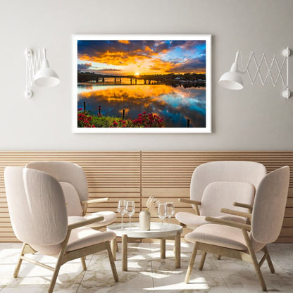 Sea Sunset Scenery Photograph Home Decor Premium Quality Poster Print Choose Your Sizes