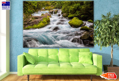 Stunning Water Stream in Forest Print 100% Australian Made