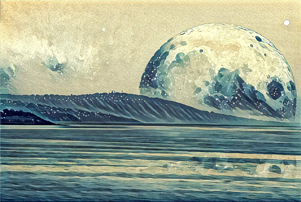 Beach Moon Painting Print 100% Australian Made