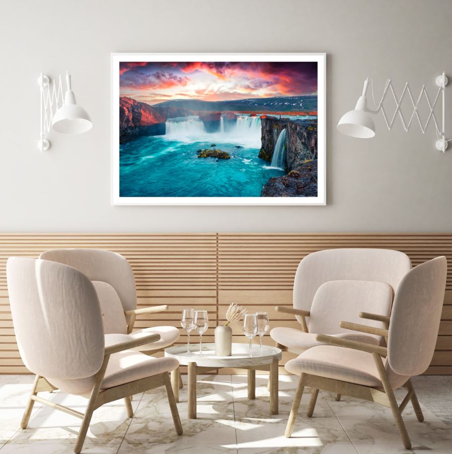 Waterfall Scenery Photograph Home Decor Premium Quality Poster Print Choose Your Sizes