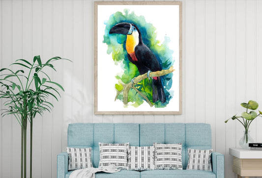 Toucan Bird Watercolor Painting Home Decor Premium Quality Poster Print Choose Your Sizes
