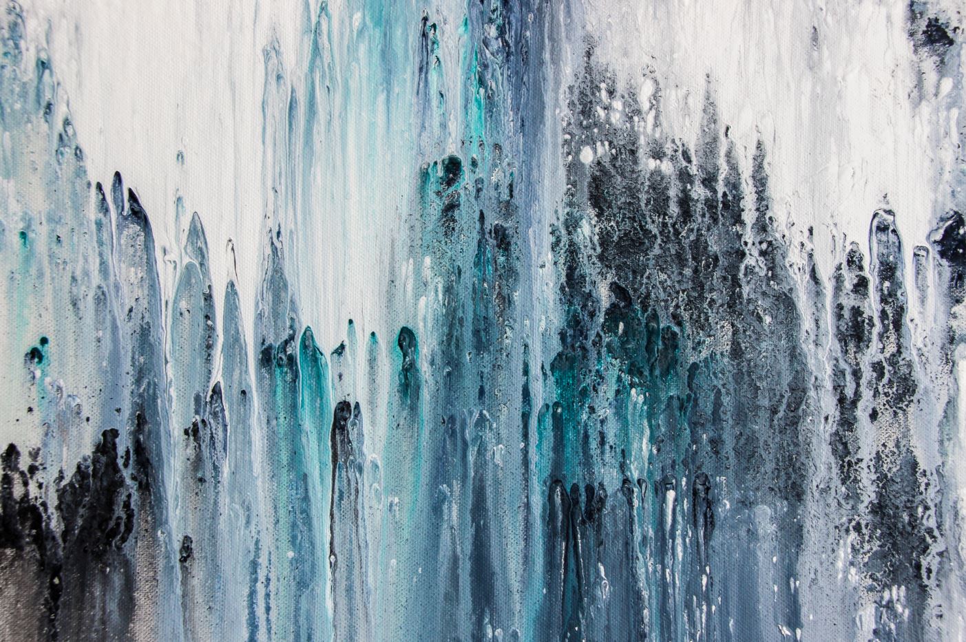 Blue White & Black Abstract Paint Home Decor Premium Quality Poster Print Choose Your Sizes