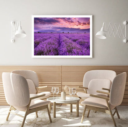Lavender Flower Field Photograph Home Decor Premium Quality Poster Print Choose Your Sizes