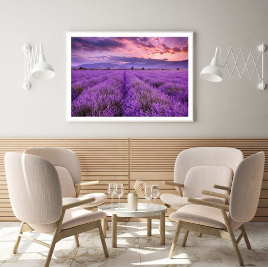 Lavender Flower Field Photograph Home Decor Premium Quality Poster Print Choose Your Sizes