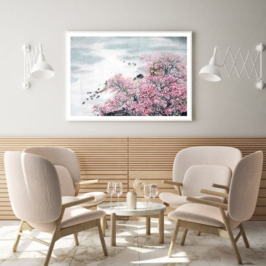 Flower Tree Watercolor Painting Home Decor Premium Quality Poster Print Choose Your Sizes