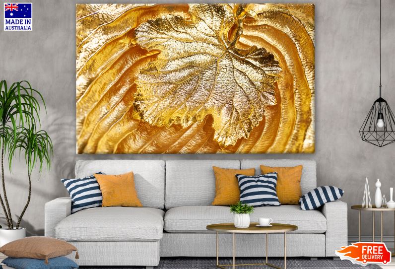 Golden Leaf Closeup Photograph Print 100% Australian Made