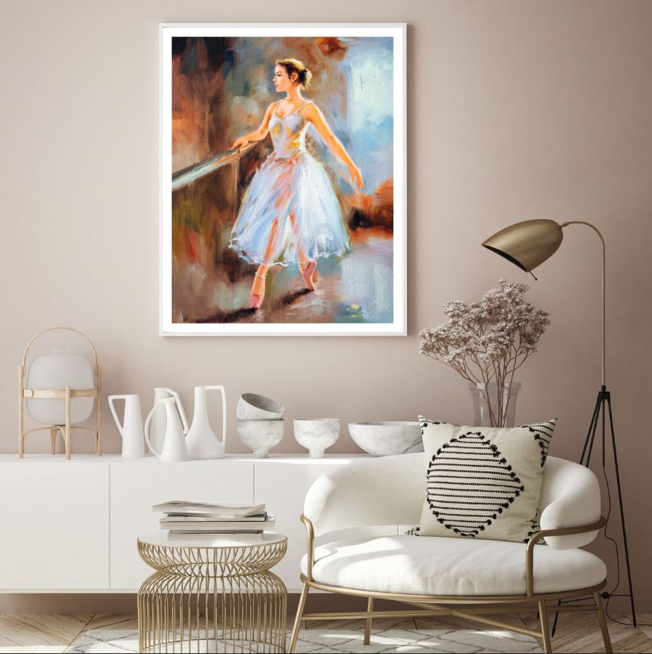 Ballerina Dancing Oil Painting Home Decor Premium Quality Poster Print Choose Your Sizes