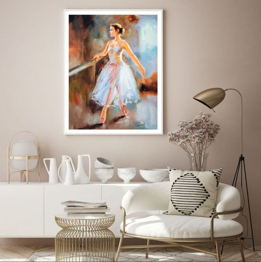 Ballerina Dancing Oil Painting Home Decor Premium Quality Poster Print Choose Your Sizes