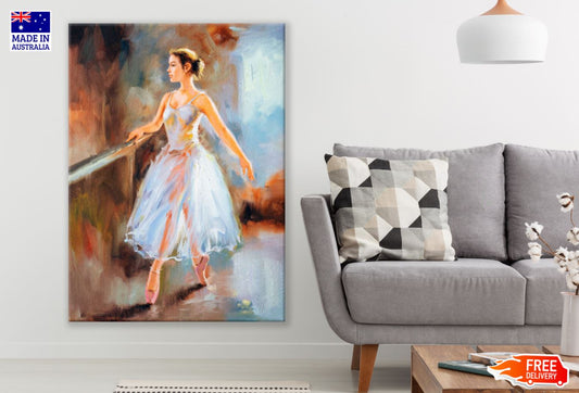 Ballerina Dancing Oil Painting Print 100% Australian Made