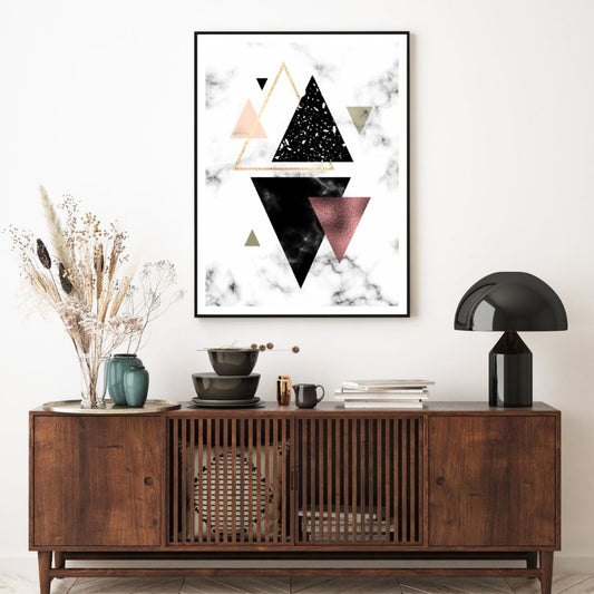 Colorful Abstract Triangle Design Home Decor Premium Quality Poster Print Choose Your Sizes