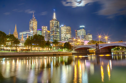 City Night Scenery Photograph Home Decor Premium Quality Poster Print Choose Your Sizes