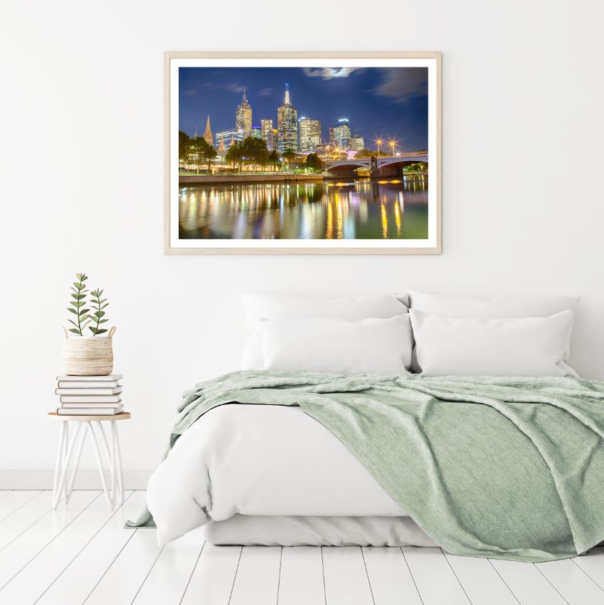 City Night Scenery Photograph Home Decor Premium Quality Poster Print Choose Your Sizes