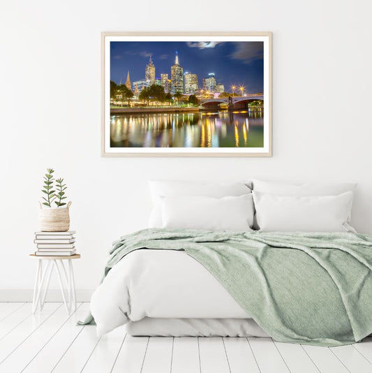 City Night Scenery Photograph Home Decor Premium Quality Poster Print Choose Your Sizes