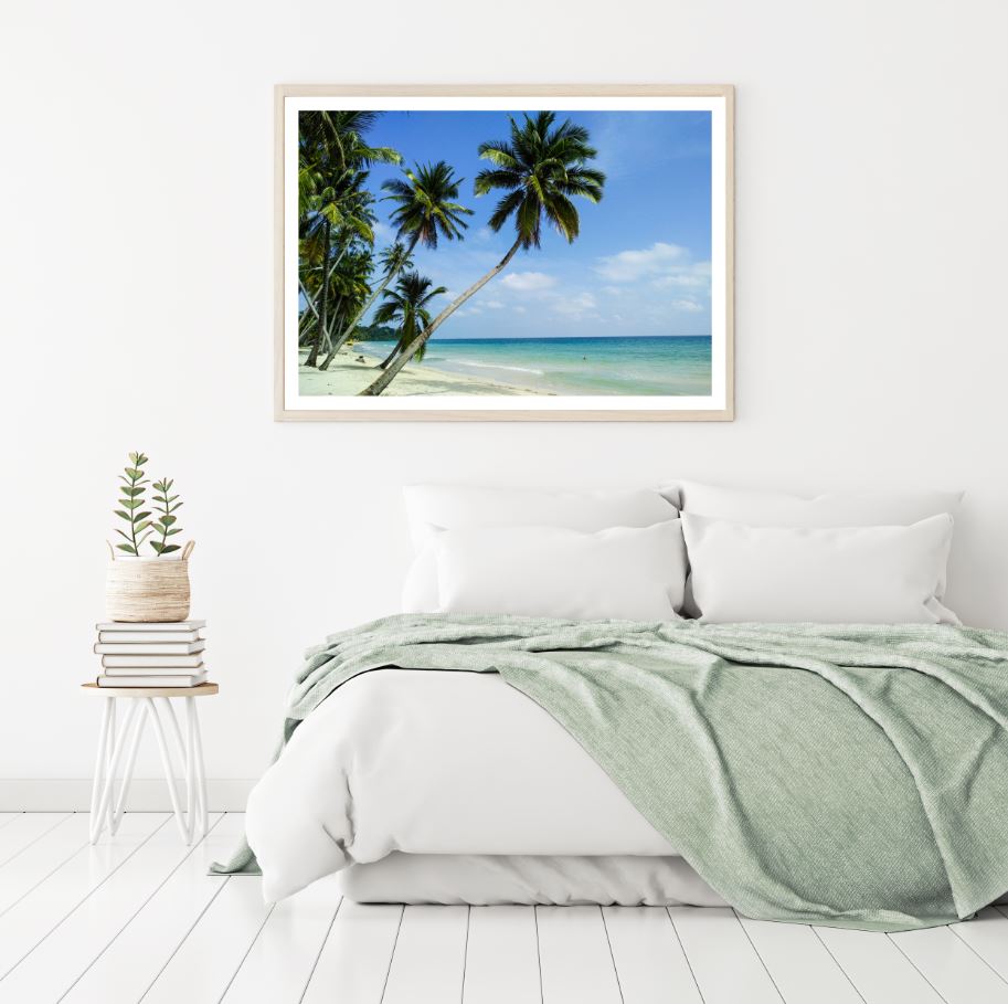 Palm Trees Near Sea Photograph Home Decor Premium Quality Poster Print Choose Your Sizes