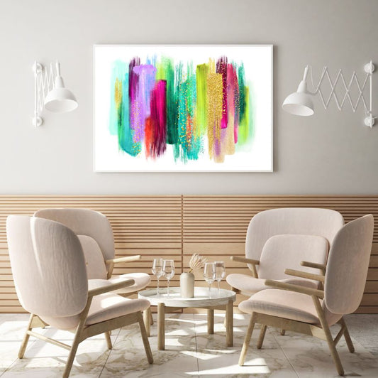 Colorful Abstract Paint Strokes Home Decor Premium Quality Poster Print Choose Your Sizes