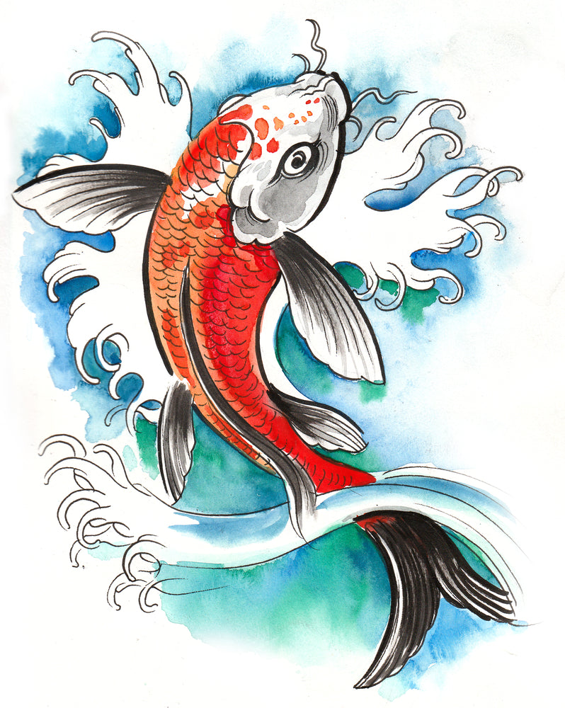 Colourful Fish Painting Print 100% Australian Made