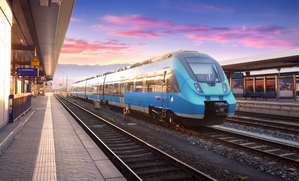 Bullet Train in Station Sunset Home Decor Premium Quality Poster Print Choose Your Sizes