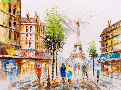 Beautiful Paris Street Painting Print 100% Australian Made