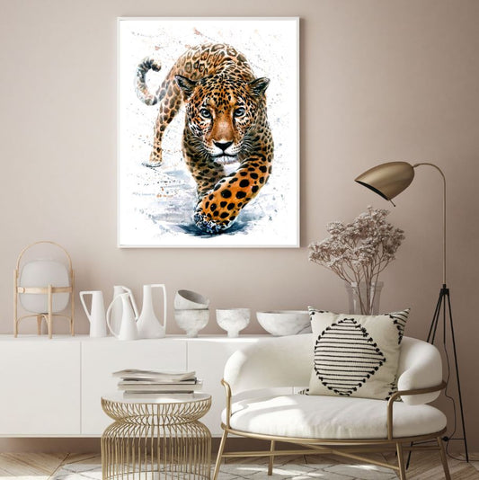 Leopard Portrait Watercolor Paint Home Decor Premium Quality Poster Print Choose Your Sizes