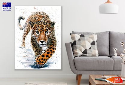 Leopard Watercolor Painting Print 100% Australian Made