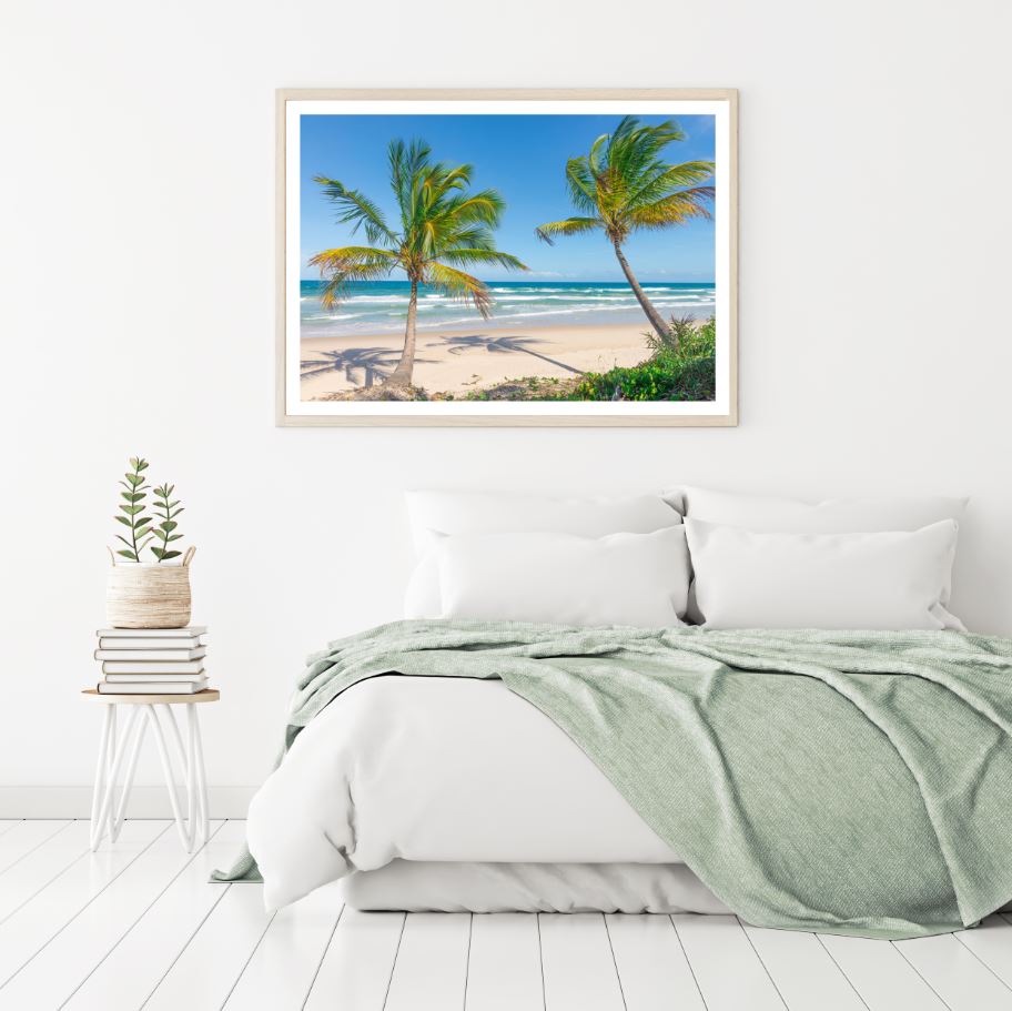 Palm Trees Near Sea Photograph Home Decor Premium Quality Poster Print Choose Your Sizes