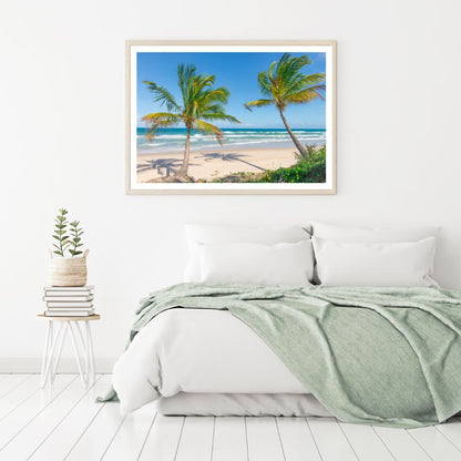 Palm Trees Near Sea Photograph Home Decor Premium Quality Poster Print Choose Your Sizes