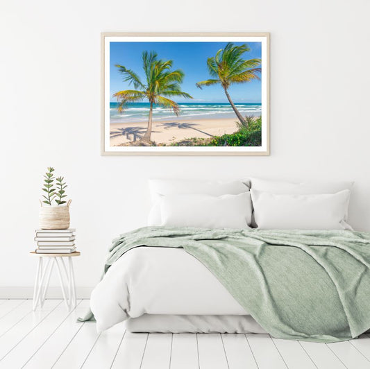 Palm Trees Near Sea Photograph Home Decor Premium Quality Poster Print Choose Your Sizes