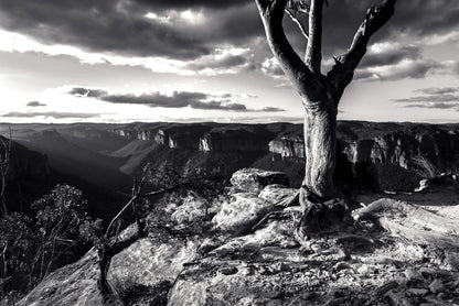 B & W Rock Valley Photograph Print 100% Australian Made