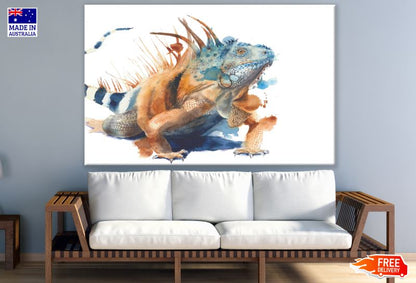 Iguana Lizard Watercolor Painting Print 100% Australian Made