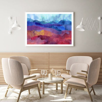 Colorful Mountains Abstract Design Home Decor Premium Quality Poster Print Choose Your Sizes