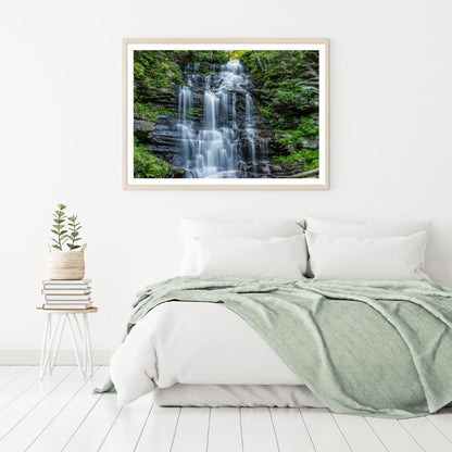 Waterfall Scenery View Photograph Home Decor Premium Quality Poster Print Choose Your Sizes