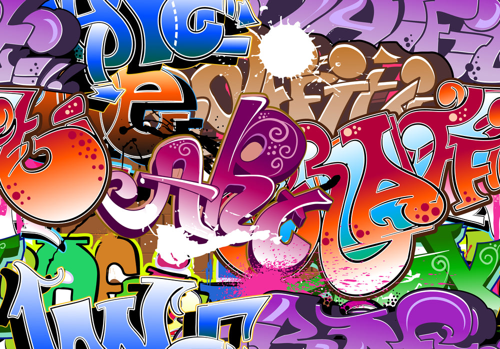 Colorful Graffiti Wall Art Design Print 100% Australian Made