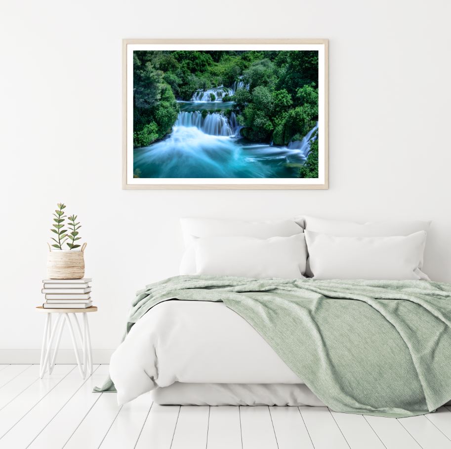 Waterfall Scenery View Photograph Home Decor Premium Quality Poster Print Choose Your Sizes