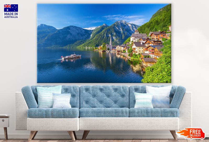 Hallstatt Mountain Village in the Austrian Alps Scenery View Photograph Print 100% Australian Made