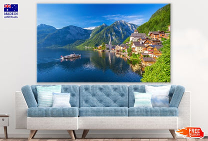 Hallstatt Mountain Village in the Austrian Alps Scenery View Photograph Print 100% Australian Made