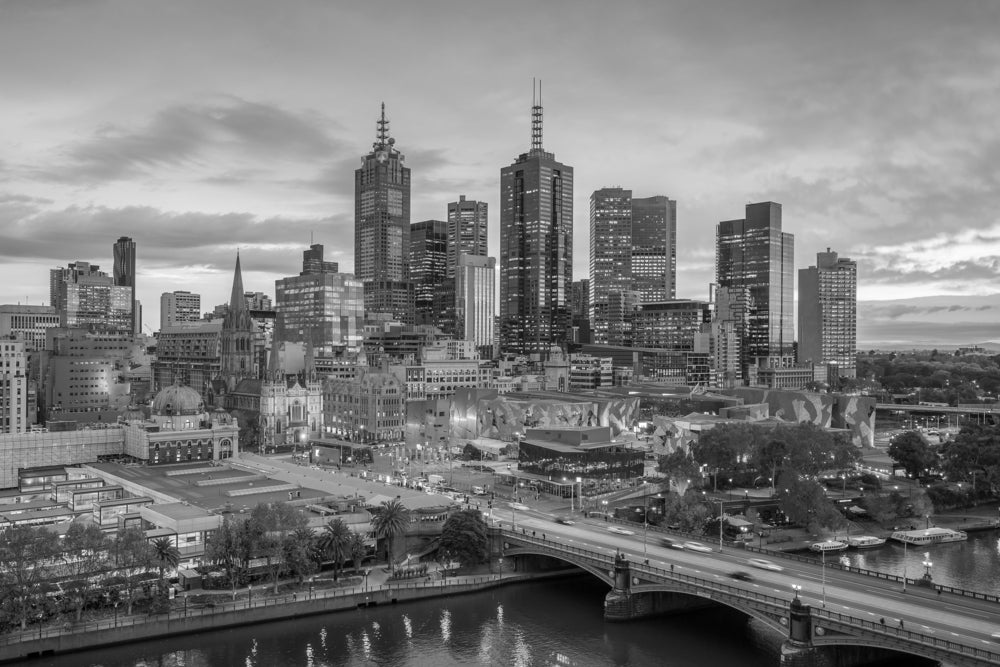 Melbourne skyline Print 100% Australian Made