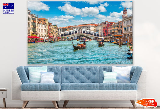 Bridge Rialto on Grand Canal in Venice Italy Photograph Print 100% Australian Made