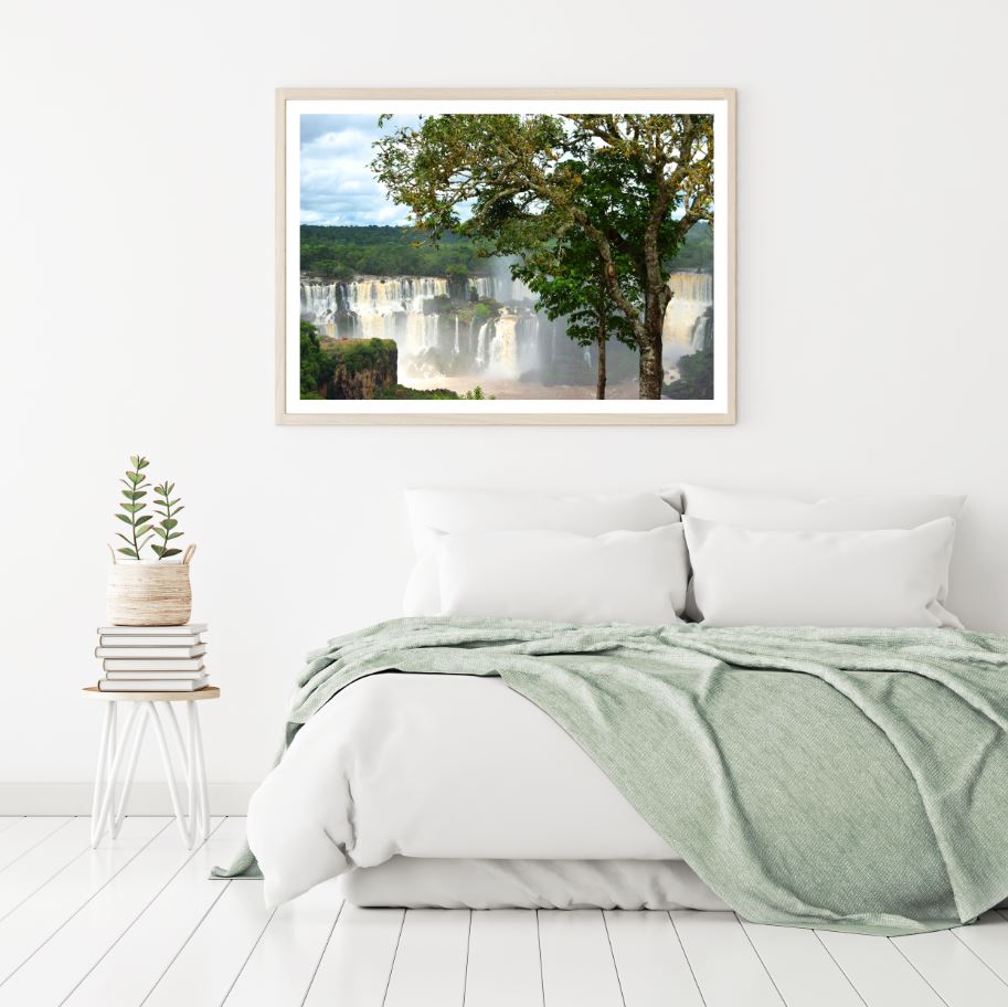 Waterfall Scenery View Photograph Home Decor Premium Quality Poster Print Choose Your Sizes
