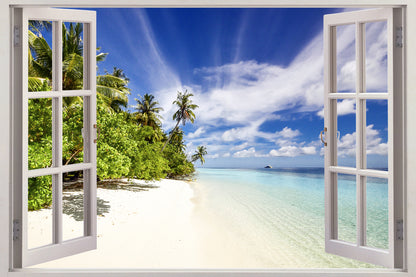 Sea Scenery View from Window Home Decor Premium Quality Poster Print Choose Your Sizes