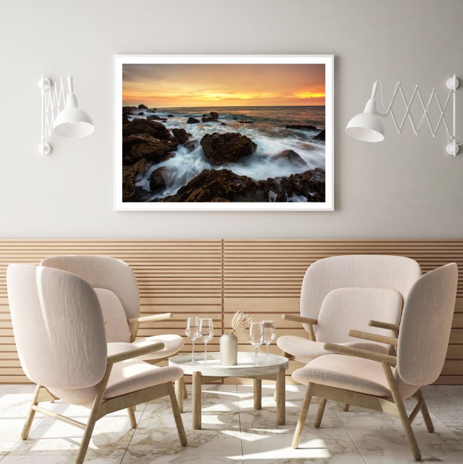 Sea Sunset Scenery Photograph Home Decor Premium Quality Poster Print Choose Your Sizes