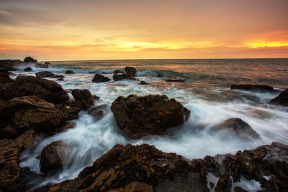 Sea Sunset Scenery Photograph Home Decor Premium Quality Poster Print Choose Your Sizes