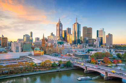 Melbourne skyline Print 100% Australian Made