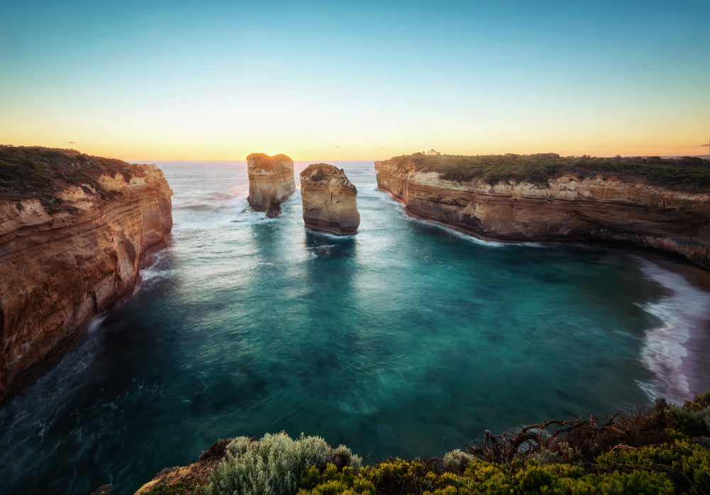 Cilffs & Sea Sunrise Scenery Photograph Print 100% Australian Made