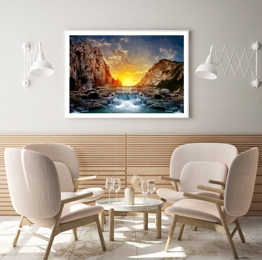 Sunset Scenery Sea Photograph Home Decor Premium Quality Poster Print Choose Your Sizes