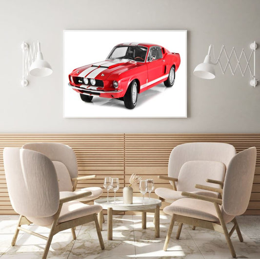 Red Vintage Sports Car Photograph Home Decor Premium Quality Poster Print Choose Your Sizes