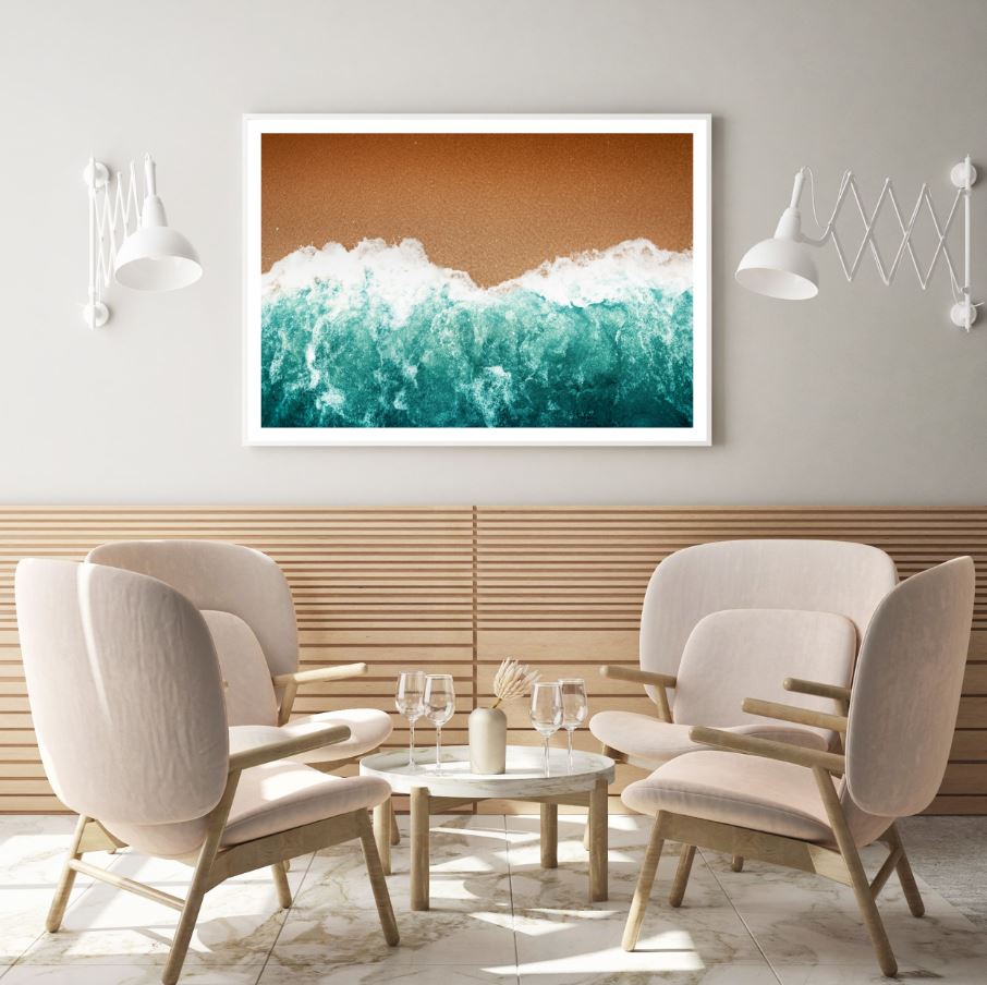 Sea Shore Aerial Photograph Home Decor Premium Quality Poster Print Choose Your Sizes