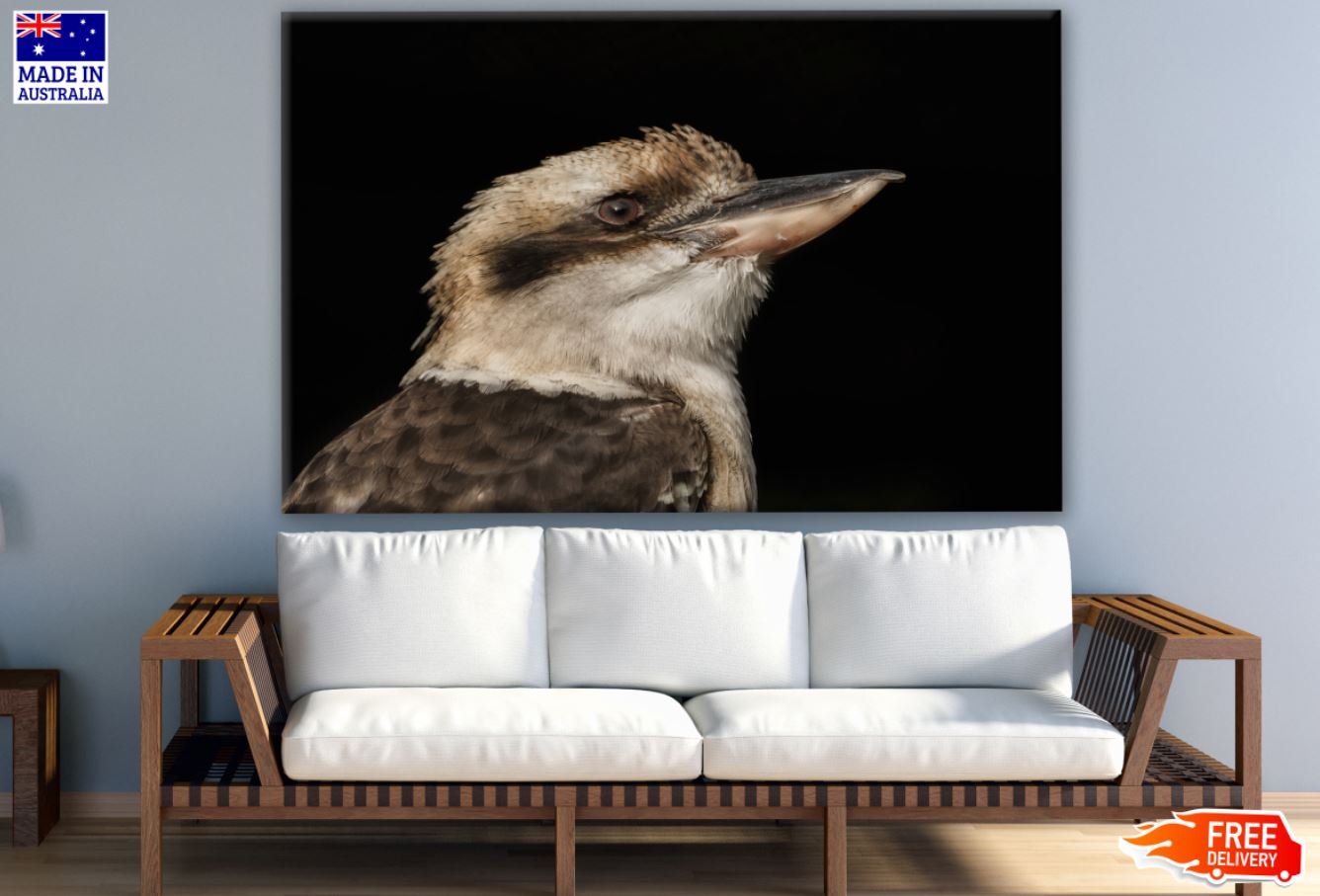 Kookaburra Bird Portrait Photograph Print 100% Australian Made