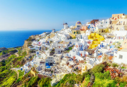 City Near Sea Scenery Photograph Home Decor Premium Quality Poster Print Choose Your Sizes