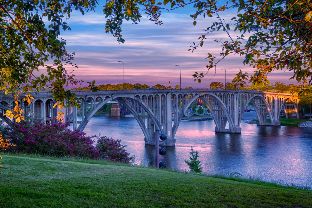 Bridge & City Sunset Photograph Home Decor Premium Quality Poster Print Choose Your Sizes